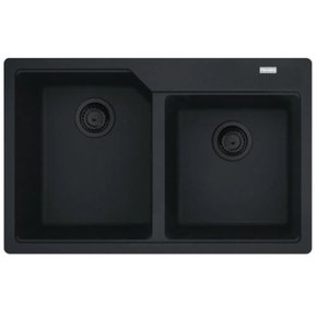 Cuba Dupla de Sobrepor Franke Urban Em Fraganite Onyx - Preto