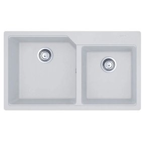 Cuba Dupla de Sobrepor Franke Urban Em Fraganite Polar White 86cm