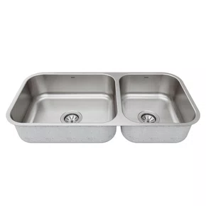 Cuba Dupla de Embutir ou Sobrepor Mekal CD-50/34 Inox Escovado