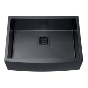 Cuba Simples Semi Encaixe Farm Sink Rubinettos Gourmet Americana Grafite Escovado