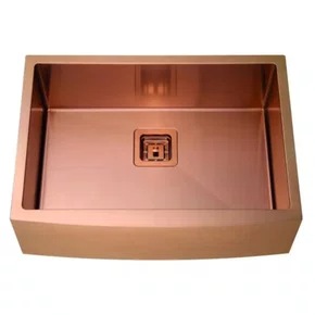 Cuba Simples Semi Encaixe Farm Sink Rubinettos Gourmet Americana Rose Gold Escovado
