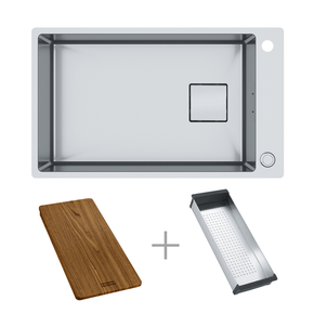 Cuba Inox de Sobrepor Franke Onyx OYX 210-65 TL Com Acessórios 75x45x20cm