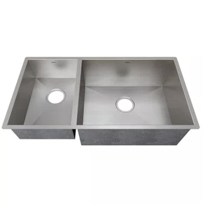 Cuba Dupla de Embutir ou Sobrepor Mekal Retta LR-27/50 R10 Aço Escovado