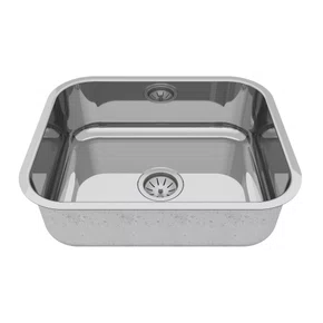 Cuba Simples de Embutir ou Sobrepor Mekal CS-50 50X40X20cm Inox Alto Brilho