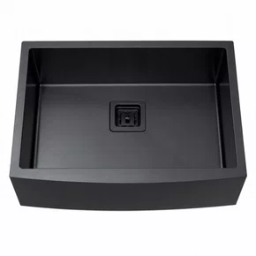 Cuba Simples Semi Encaixe Farm Sink Rubinettos Gourmet Americana Grafite Escovado