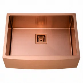 Cuba Simples Semi Encaixe Farm Sink Rubinettos Gourmet Americana Rose Gold Escovado