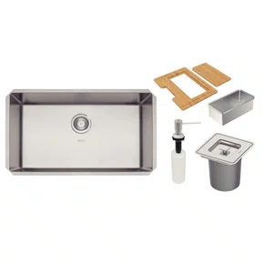 Cuba de Embutir Anti-ruído Tramontina Design Collection Quadrum 70 U com 4 Acessórios