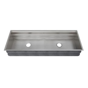 Módulo Workstation Mekal WS-1260 Embutir ou Sobrepor 3 Níveis 126x42cm Inox