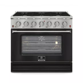 Fogão a Gás Elettromec Professional Forno a Gás 126L Black 36" 127V Fogão a Gás Elettromec Professional Forno a Gás 126L Black 36" 127V