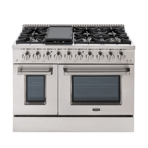 Fogão Profissional em Inox Crissair Austin com 8 Queimadores e Forno Elétrico Duplo 120cm 220v Fogão Profissional em Inox Crissair Austin com 8 Queimadores e Forno Elétrico Duplo 120cm 220v