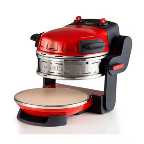 Forno de Pizza Elétrico Duplo Ariete 927 com Pedra Refratária Antiaderente Vermelho