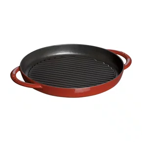 Grelha Redonda com Alça em Ferro Fundido Grill Pans Staub 28cm Cereja