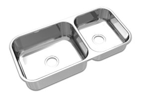 Cuba de Embutir Dupla Mekal CD-50/34 86x40X17cm Válvula 4,5" Alto Brilho