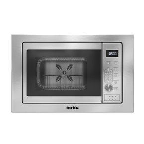 Micro-ondas de Embutir em Inox Invita Com Prato Giratório e Grill 25L 220v