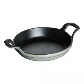 Mini Prato Redondo Staub Ferro Fundido 12cm Cinza Grafite