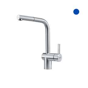 Misturador Monocomando de Mesa Atlas Neo com Bica Alta em L Extensível Franke Inox Escovado