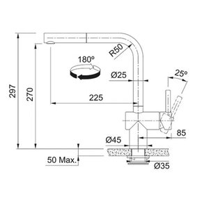 Misturador Monocomando Franke Atlas Neo Sensor Inox - Inoxlon