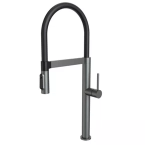 Misturador Monocomando Kromma Gourmet Classic Titânio com Bica Alta Giratória