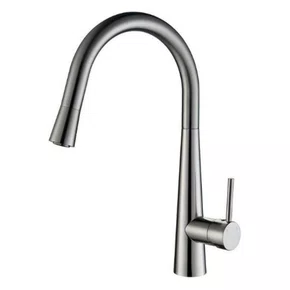 Misturador Monocomando Kromma Gourmet Classic Inox Escovado com Ducha Extensível