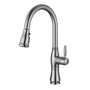 Misturador Monocomando Rubinettos Gourmet Classic Aço Escovado com Ducha Extensível