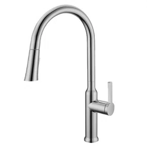 Misturador Monocomando Rubinettos Gourmet Classic Aço Escovado com Ducha Extensível