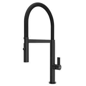 MIsturador Monocomando Versatile Black Matte Tramontina com Mangueira de Silicone Móvel