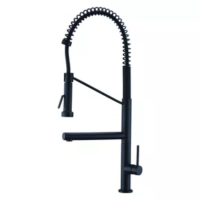 Misturador Monocomando Rubinettos Gourmet Classic Black Matte com Bica Dupla Giratória