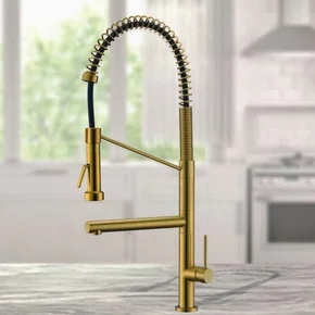 Misturador Monocomando Rubinettos Gourmet Classic Dourado com Bica
