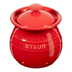 Porta Alho Staub em Cerâmica 11cm Vermelho Cereja