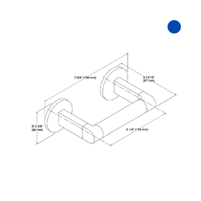 Porta Papel Higiênico Horizontal Components Kohler Preto - Inoxlon