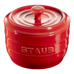 Porta Sal Staub em Cerâmica 11cm Vermelho Cereja