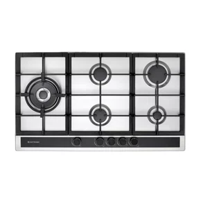 Cooktop Sole Elettromec 5 Queimadores a Gás Inox e Vidro 90 cm Bivolt