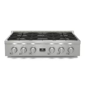 Rangetop Professional Elettromec 6 Queimadores 36 Polegadas Inox 304 127V Rangetop Professional Elettromec 6 Queimadores 36 Polegadas Inox 304 127V