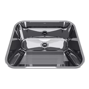 Tanque de Embutir ou Sobrepor Lavanderia Mekal CT-60 60x50x28,5cm Inox Alto Brilho