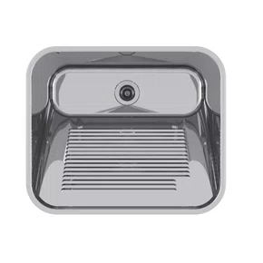 Tanque de Embutir ou Sobrepor Lavanderia Mekal CT-60 60x50x28,5cm Inox Alto Brilho