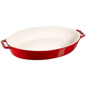 Travessa Staub Oval em Cerâmica 37cm Cereja