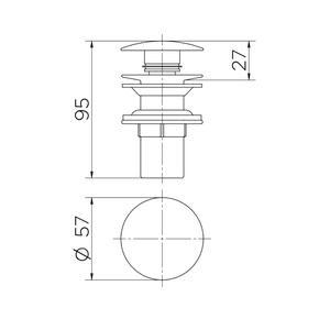 Porta Papel Higiênico Horizontal Components Kohler Preto - Inoxlon