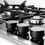 Cooktop Sole Elettromec 5 Queimadores a Gás Inox e Vidro 90 cm Bivolt
