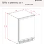 Adega Vetro Dual Zone Elettromec Built-in 40 Garrafas 220V