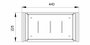 Bandeja Retangular Profunda Quadratino DeBacco 44x22,5cm Inox Escovado