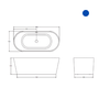 Banheira Freestanding Oval Evok Branca Kohler 1600x750mm