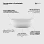 Banheira de Imersão Imbituba Glossy White Immersi Moderna 180x1148x60