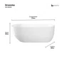 Banheira de Imersão Maragogi Glossy White Immersi Moderna 129x80x60
