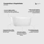 Banheira de Imersão Maraú Glossy White Immersi Moderna 152x72x73