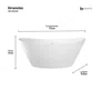Banheira de Imersão Navegantes Glossy White Immersi Moderna 157x78,5x67