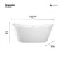 Banheira de Imersão Porto Belo Immersi Glossy White Moderna 170x81x68