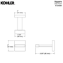 Cabideiro Kohler Square Cromado