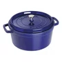 Caçarola Redonda Staub Ferro Fundido Feito na França Azul Marinho 26cm