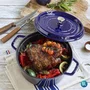 Caçarola Staub Redonda Ferro Fundido Azul Marinho 30cm