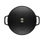 Caçarola Staub Redonda Baixa Chistera Ferro Fundido Preta 28cm